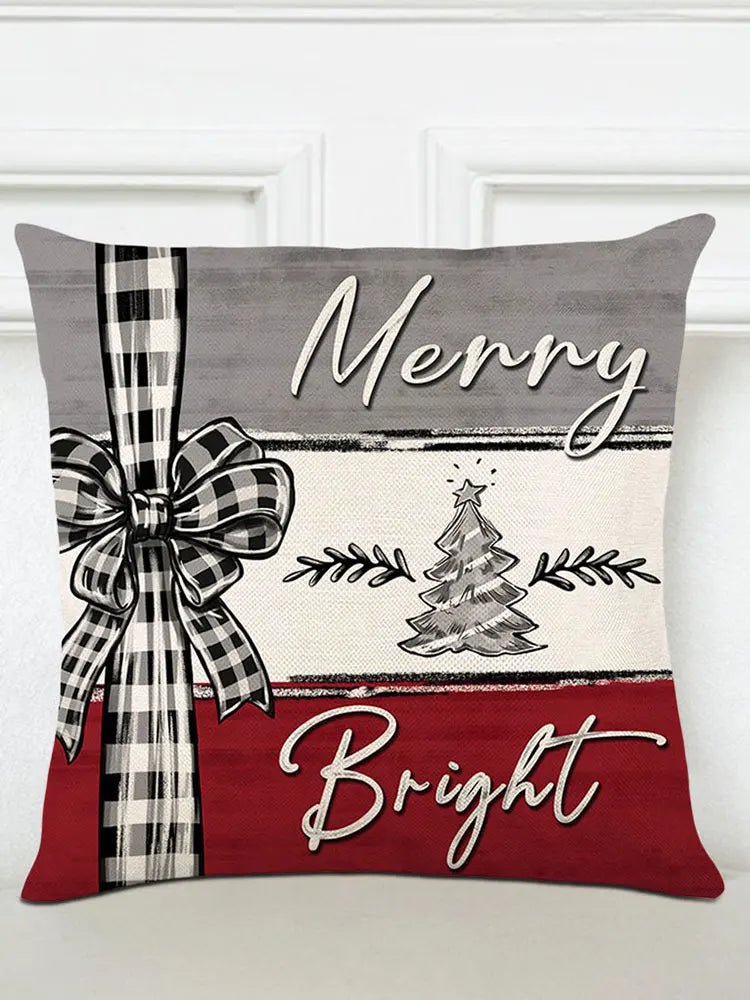 Christmas Linen Cushion Covers Enhance Your Home with Festive and Durable Design for Cozy Winter Decor - silverfoxgoods